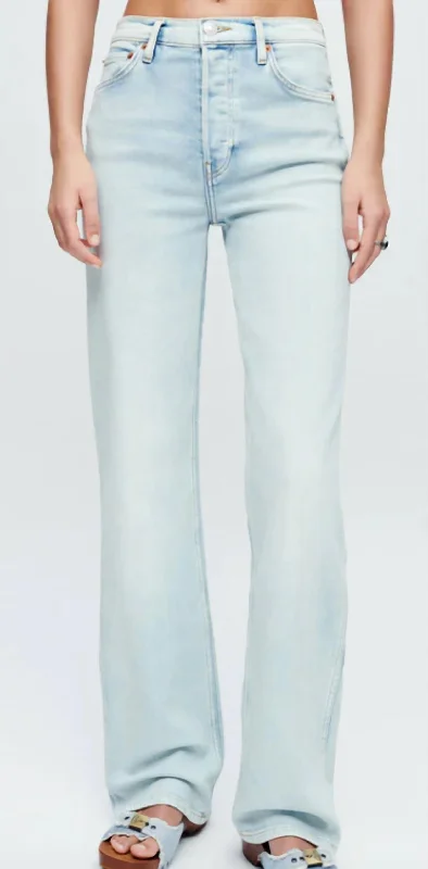 Comfort Stretch High Rise Loose Jean In Vapor Wave