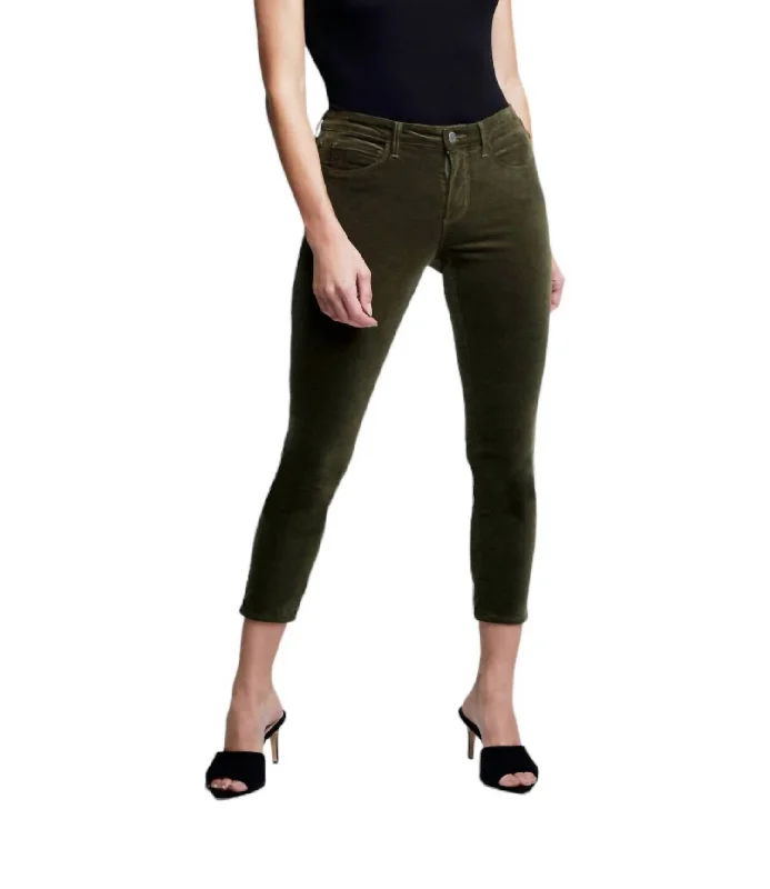 Margot High Rise Skinny Jeans In Ivy Green