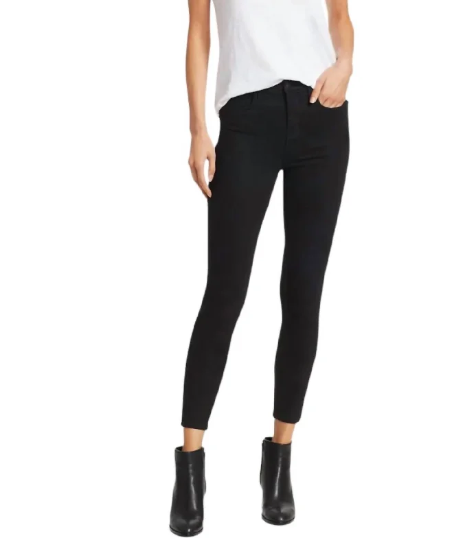 Margot High Rise Skinny Jeans In Noir