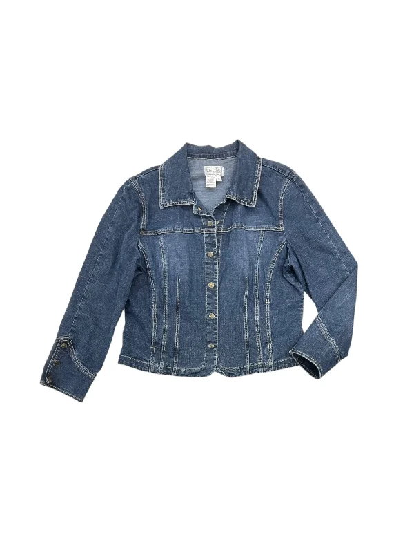 Jacket Denim By Live A Little In Blue, Size: Xl