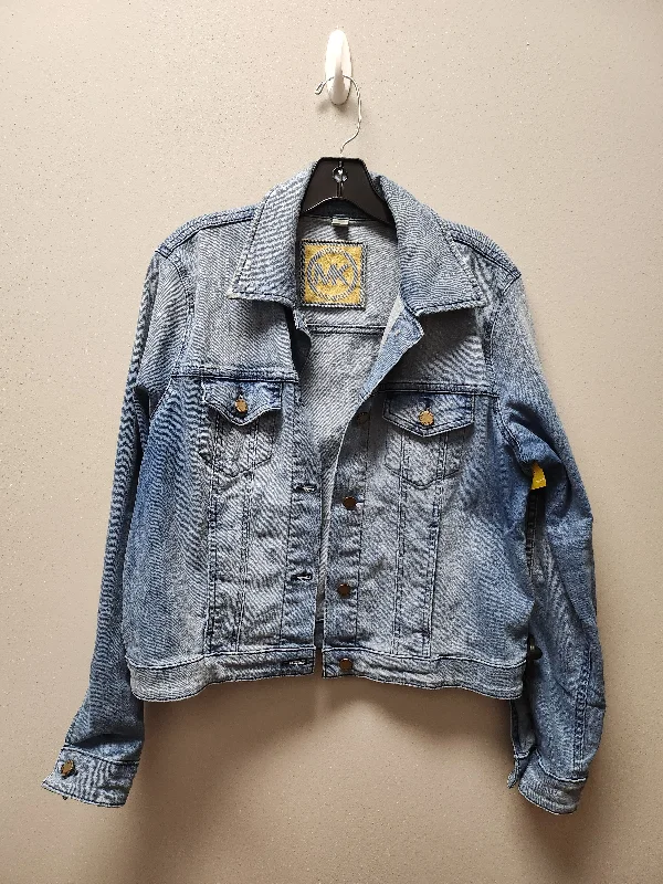 Jacket Denim By Michael By Michael Kors In Blue Denim, Size: L