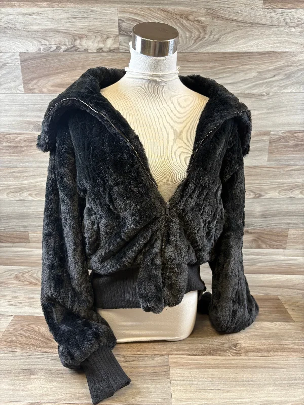 Jacket Faux Fur & Sherpa By Wild Fable In Black, Size: M