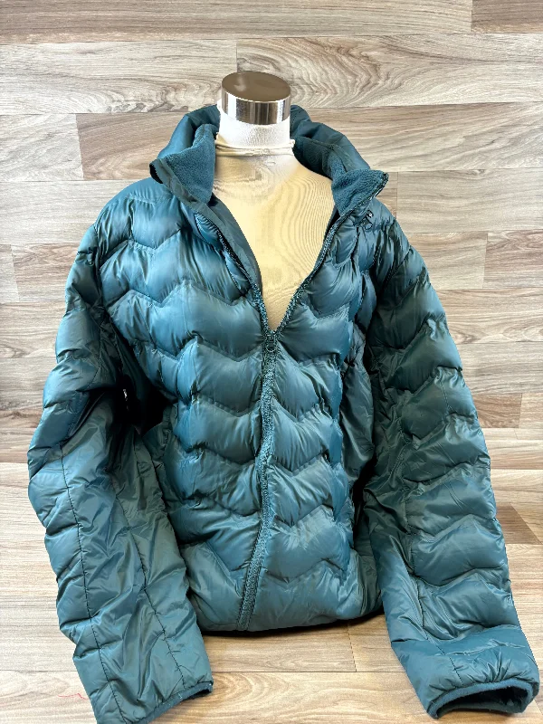 Jacket Puffer & Quilted By Time And Tru In Green, Size: 3x