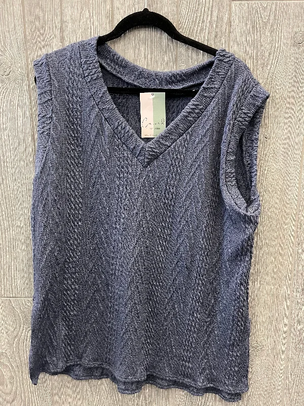 Blue Top Sleeveless Acting Pro, Size 1x