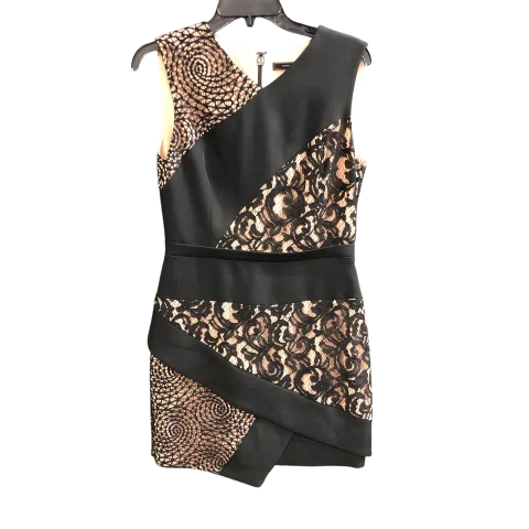 Dress Designer By Bcbgmaxazria In Black & Cream, Size: 8