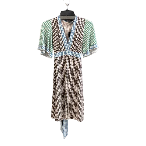 Dress Designer By Bcbgmaxazria In Brown & Green, Size: Xxs