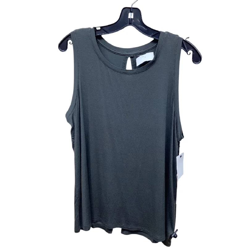 Top Sleeveless By Halogen In Green, Size: L