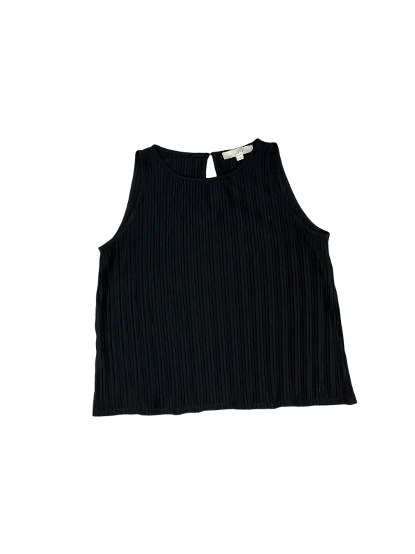 Top Sleeveless By Loft In Black, Size: M