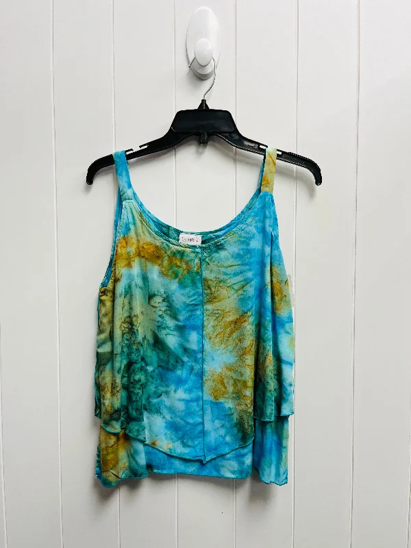 Top Sleeveless By LOST RIVER - In Blue & Green, Size: M