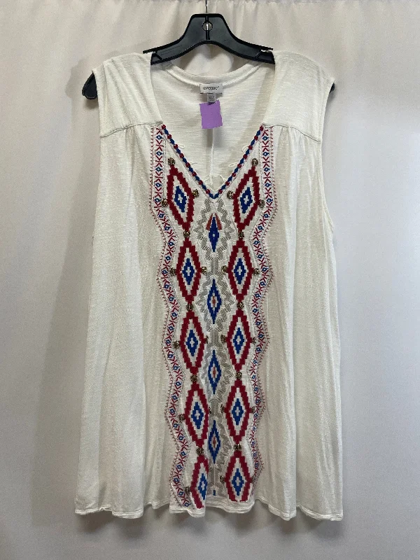 White Top Sleeveless Avenue, Size 1x