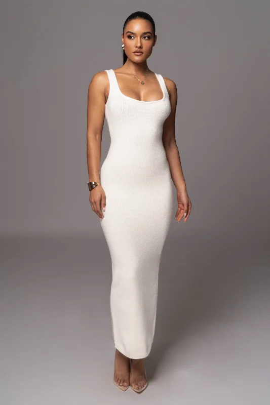 Ivory Karolina Knit Maxi Dress